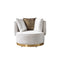 Michelle Ivory Velvet 2-Piece Curved 118" Sectional