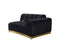 Michelle Black Velvet 2-Piece Curved 118" Sectional
