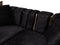 Michelle Black Velvet 2-Piece Curved 118" Sectional
