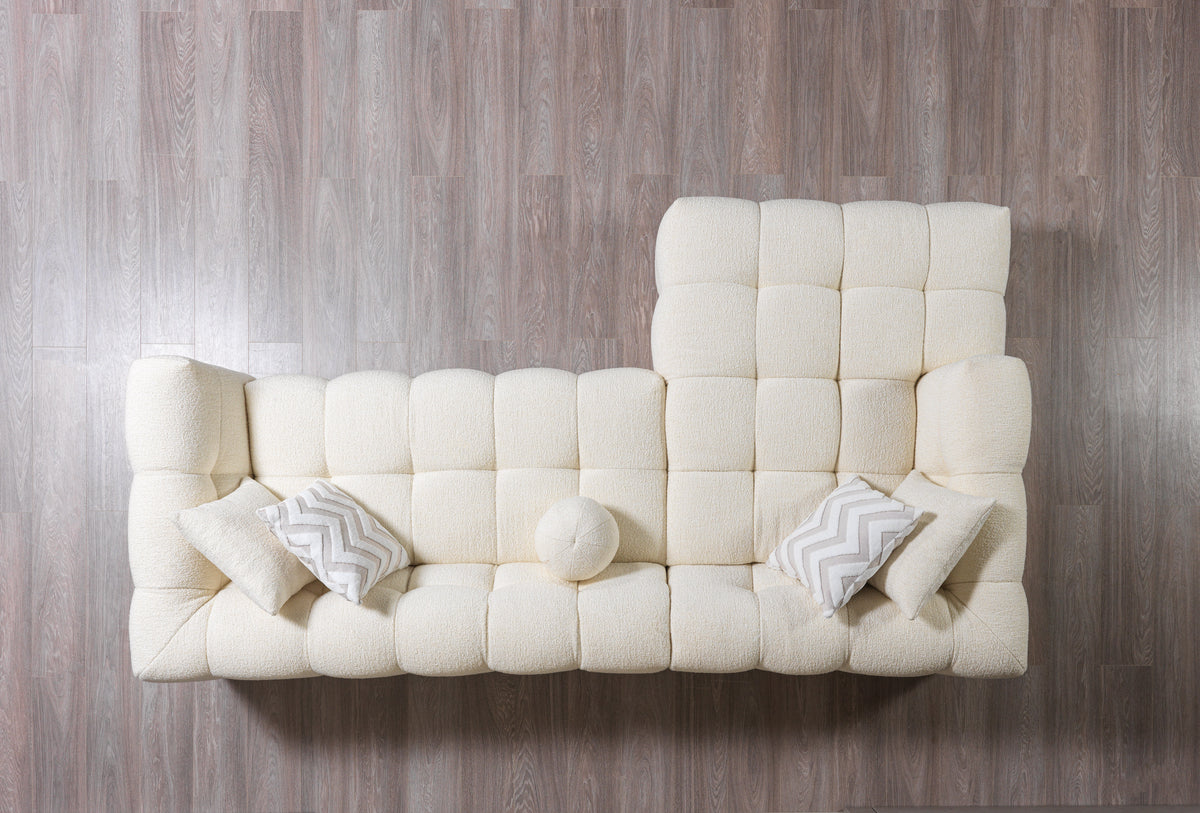 Ivy Ivory Boucle LAF 110" Sectional