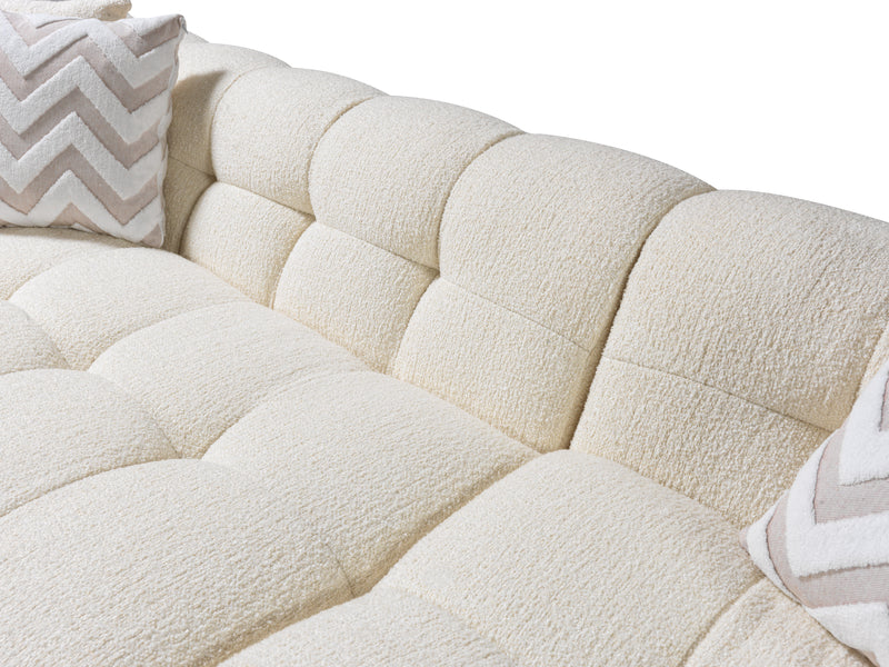 Ivy Ivory Boucle RAF Sectional