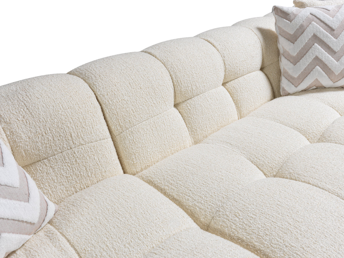 Ivy Ivory Boucle LAF 110" Sectional