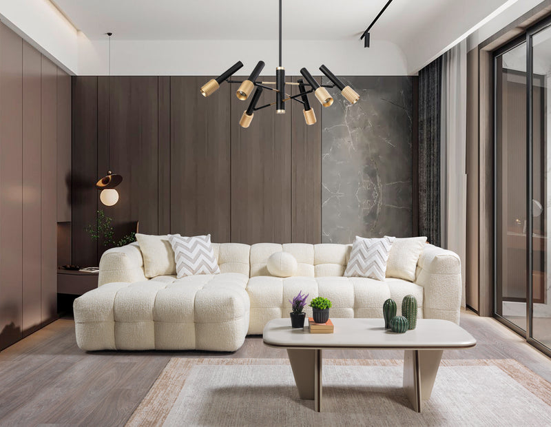 Ivy Ivory Boucle LAF 110" Sectional