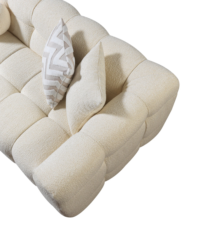 Ivy Ivory Boucle LAF 110" Sectional