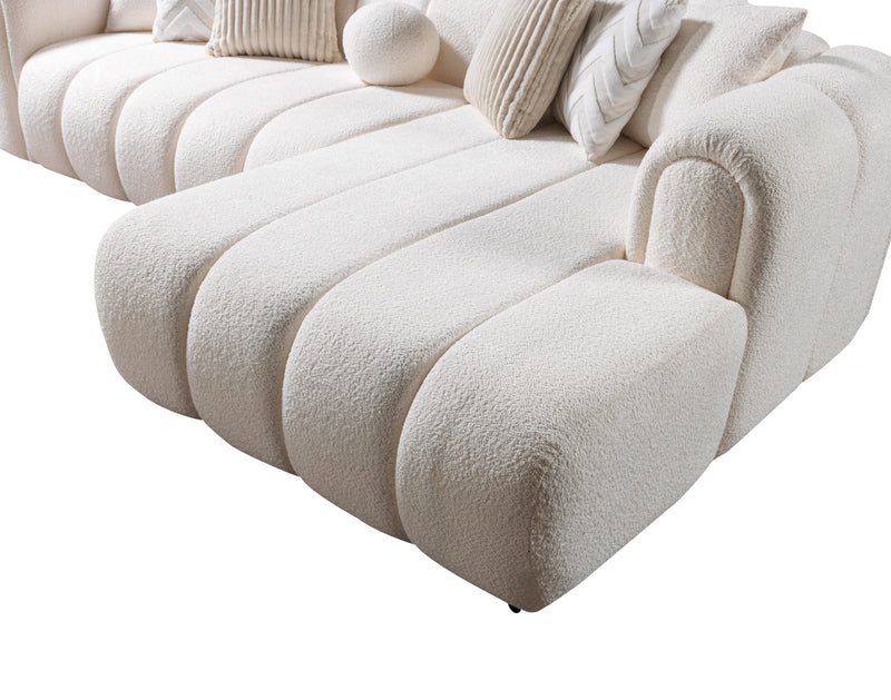 Lis Ivory Boucle RAF Sectional