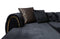 Jessie Black Velvet  Double Chaise Sectional