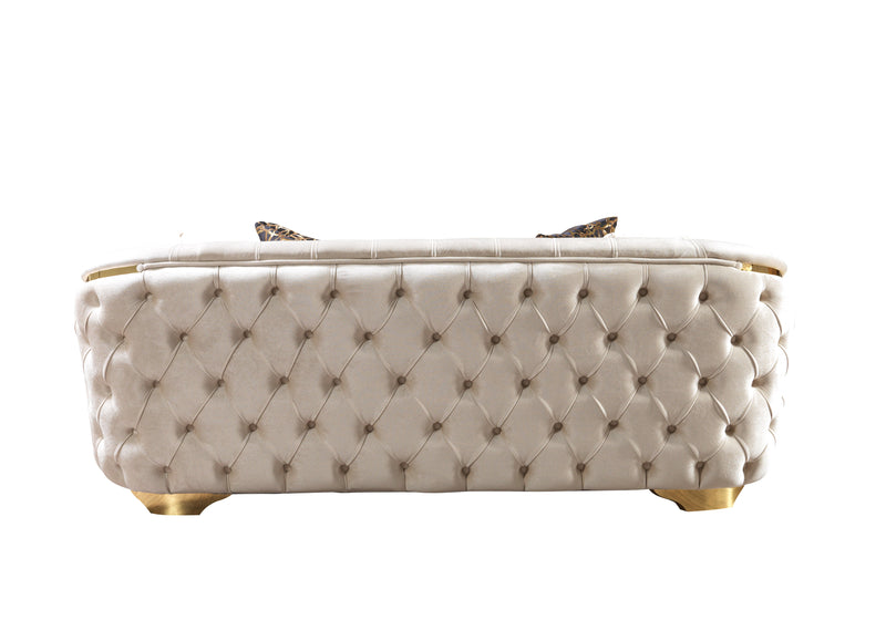 Lupino Ivory Velvet Sofa 95" & Loveseat 82"[ETA: 4/10]