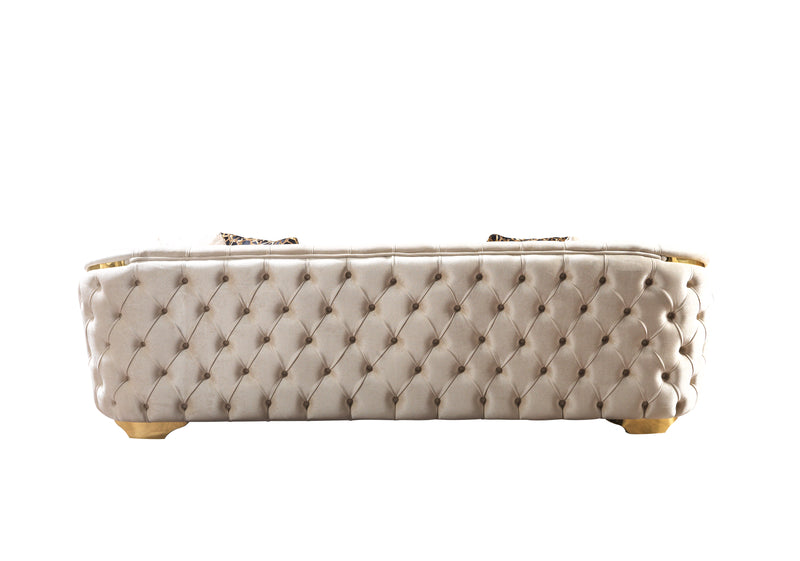 Lupino Ivory Velvet Sofa 95" & Loveseat 82"[ETA: 4/10]