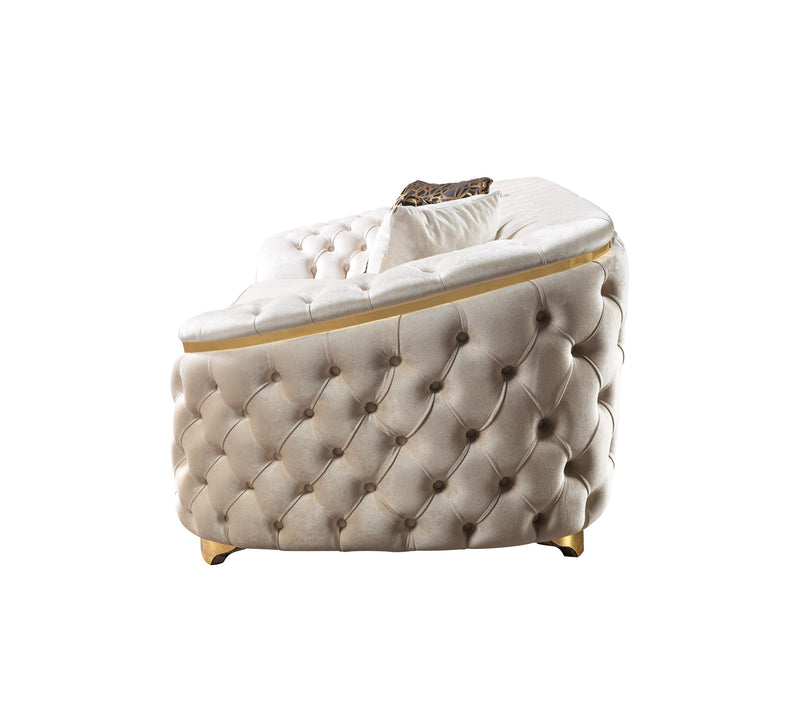 Lupino Ivory Velvet Sofa 95" & Loveseat 82"[ETA: 4/10]