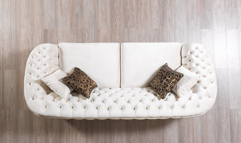 Lupino Ivory Velvet Sofa 95" & Loveseat 82"[ETA: 4/10]