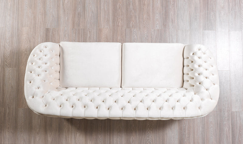 Lupino Ivory Velvet Sofa 95" & Loveseat 82"[ETA: 4/10]