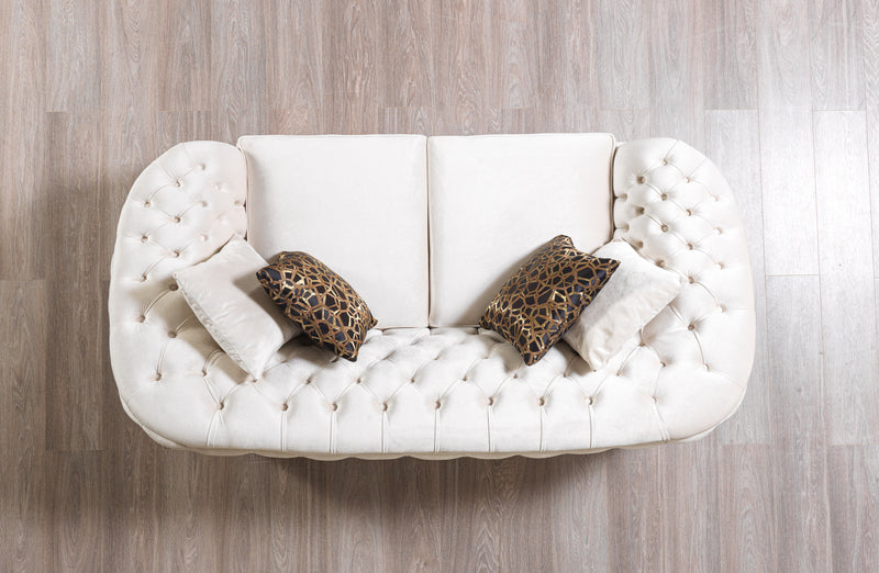 Lupino Ivory Velvet Sofa 95" & Loveseat 82"[ETA: 4/10]