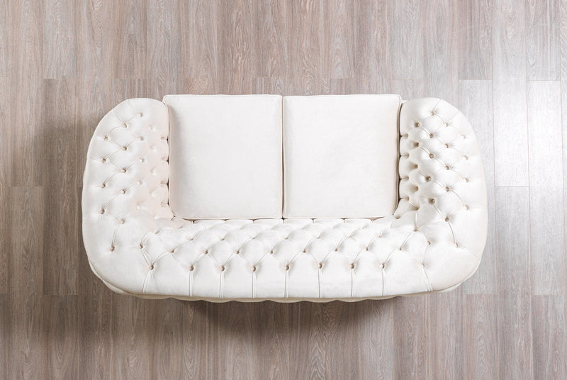 Lupino Ivory Velvet Sofa 95" & Loveseat 82"[ETA: 4/10]