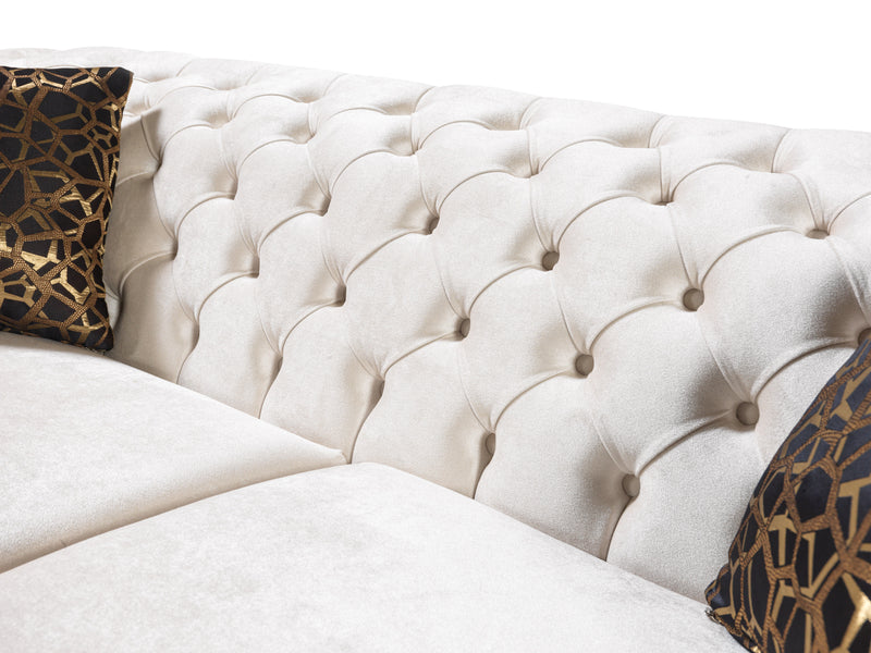Lupino Ivory Velvet Sofa 95" & Loveseat 82"[ETA: 4/10]