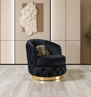Lupino Black Velvet Chair