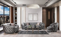 Lupino Gray Velvet Sofa 95