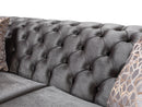 Lupino Gray Velvet Loveseat 79"