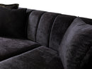 Santana Black Velvet Loveseat