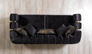 Santana Black Velvet Sofa