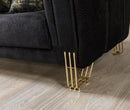Santana Black Velvet Sofa