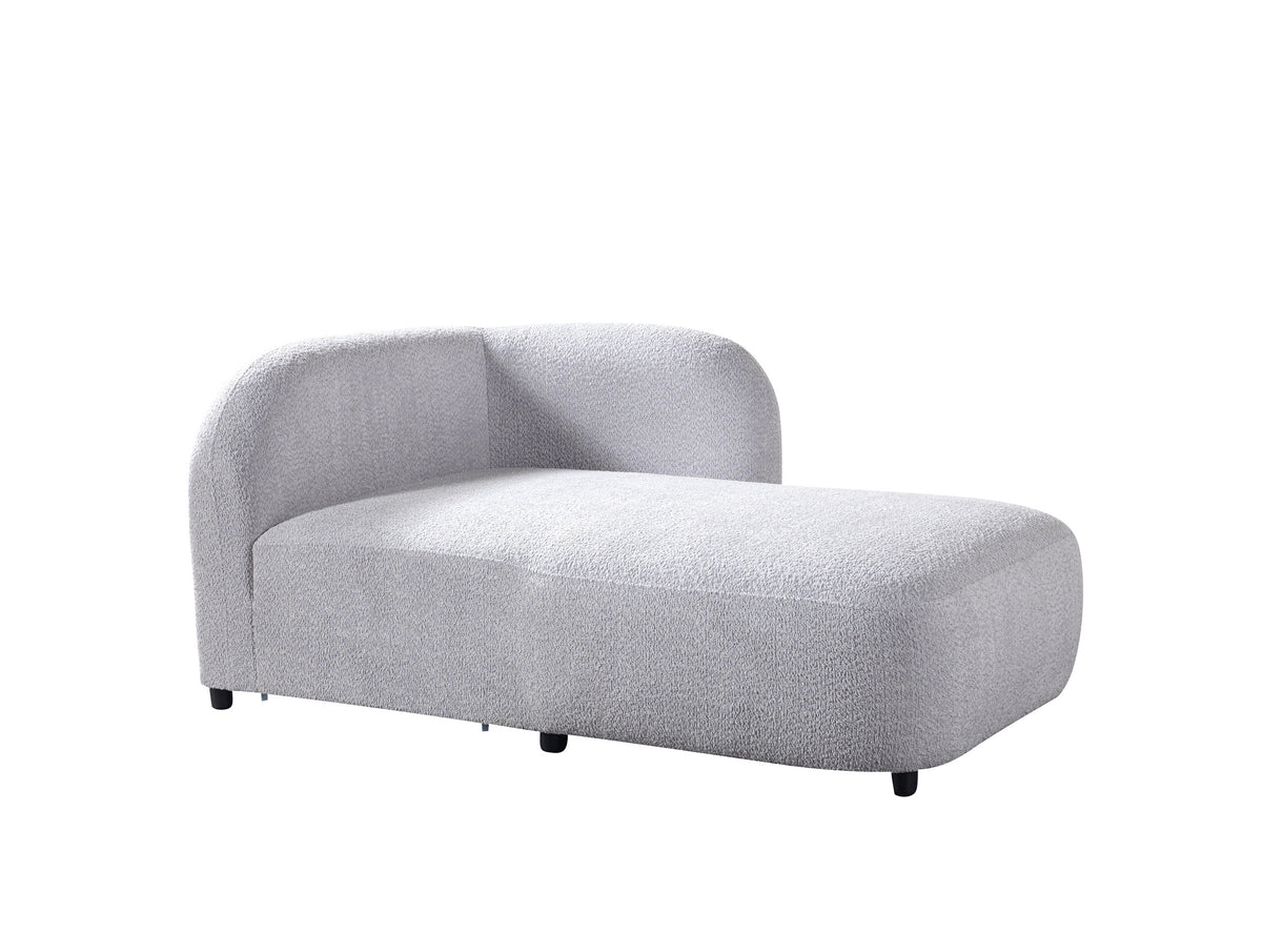 Liva Gray Boucle RAF 110" Sectional