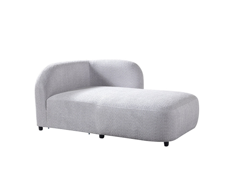 Liva Gray Boucle RAF 110" Sectional