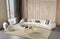Michelle Ivory Velvet 3-Piece Curved 165" Sectional