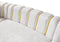 Michelle Ivory Velvet 3-Piece Curved 165" Sectional