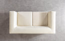Anica Ivory Velvet Sofa 92" & Loveseat 76"