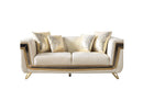 Anica Ivory Velvet Sofa 92" & Loveseat 76"