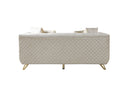 Anica Ivory Velvet Sofa 92" & Loveseat 76"