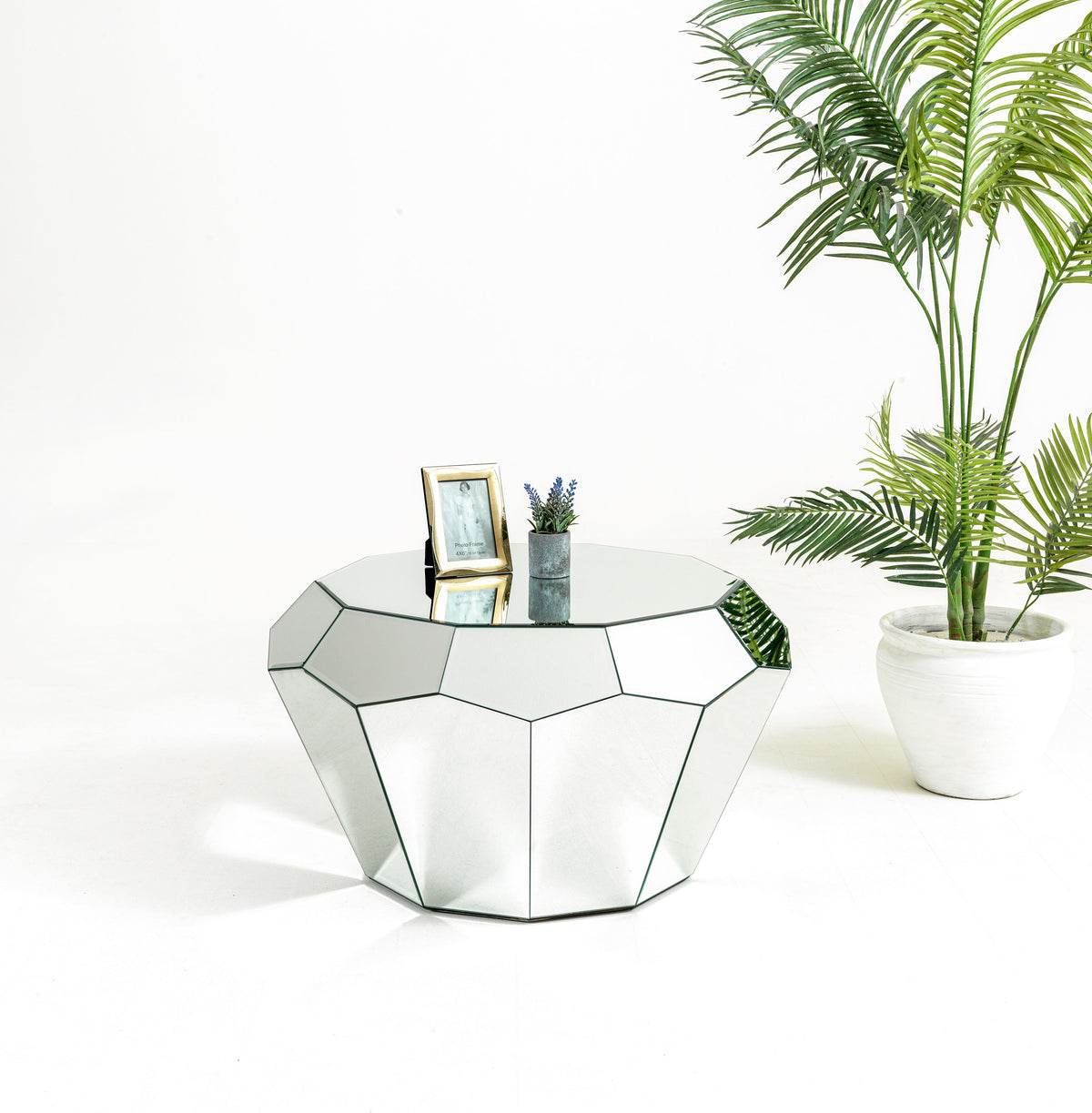 Diamond Mirrored  Coffee Table
