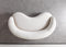 Bonita Ivory Velvet Loveseat 81"