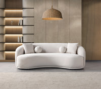 Bonita Ivory Velvet Sofa 91
