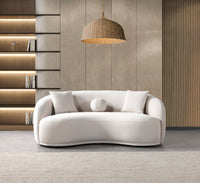 Bonita Ivory Velvet Loveseat 81