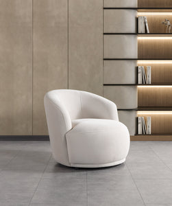 Bonita Ivory Velvet Accent Chair[ETA: 12/15]