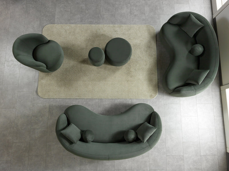 Bonita Green Velvet Sofa 91" & Loveseat 81" [ETA: 9/10]