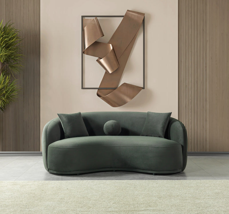 Bonita Green Velvet Sofa 91" & Loveseat 81" [ETA: 9/10]