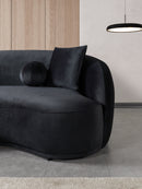 Bonita Black Velvet Sofa 91" & Loveseat 81" [ETA: 9/10]