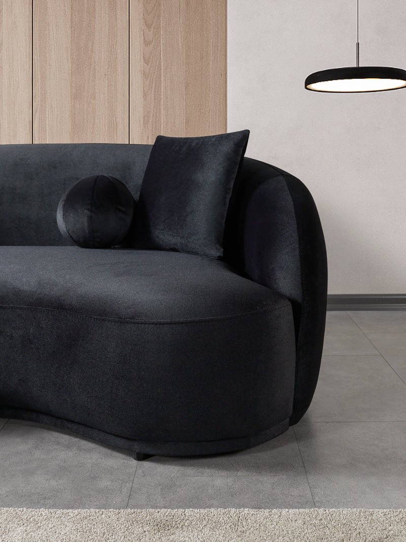 Bonita Black Velvet Sofa 91" & Loveseat 81" [ETA: 9/10]