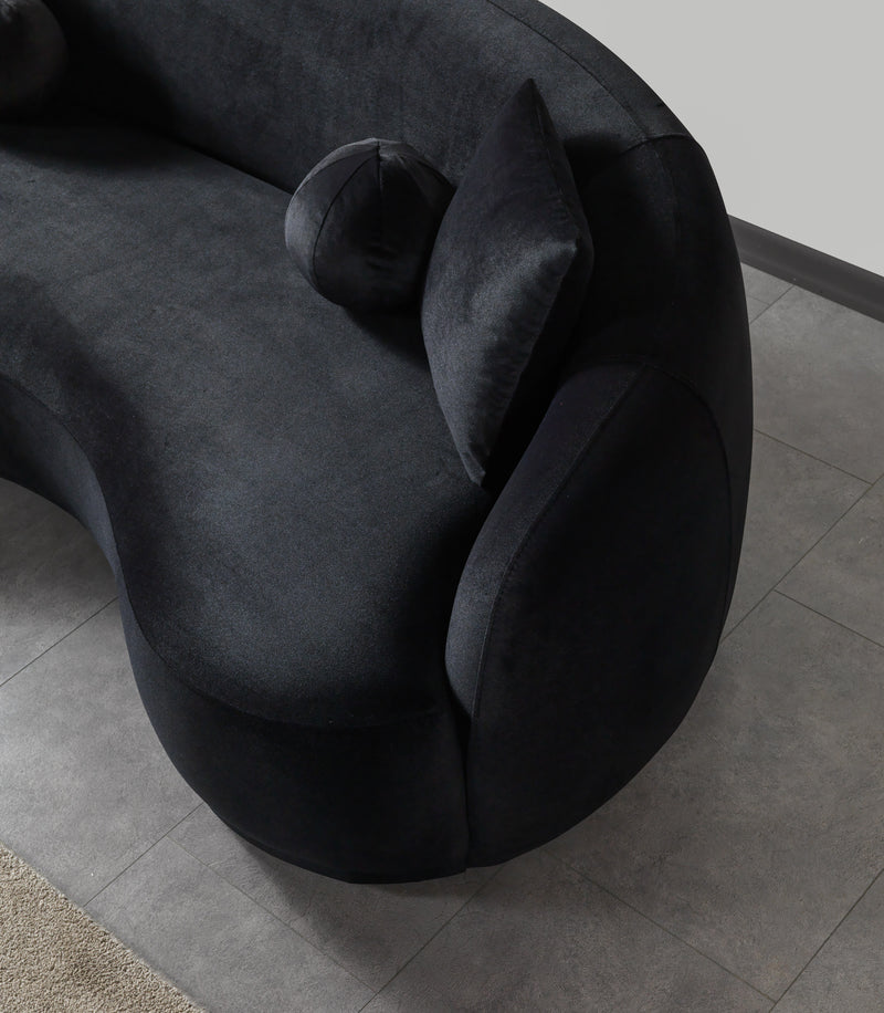 Bonita Black Velvet Sofa 91" & Loveseat 81" [ETA: 9/10]