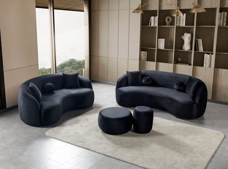 Bonita Black Velvet Sofa 91" & Loveseat 81" [ETA: 9/10]