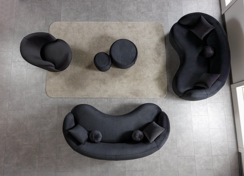 Bonita Black Velvet Sofa 91" & Loveseat 81" [ETA: 9/10]