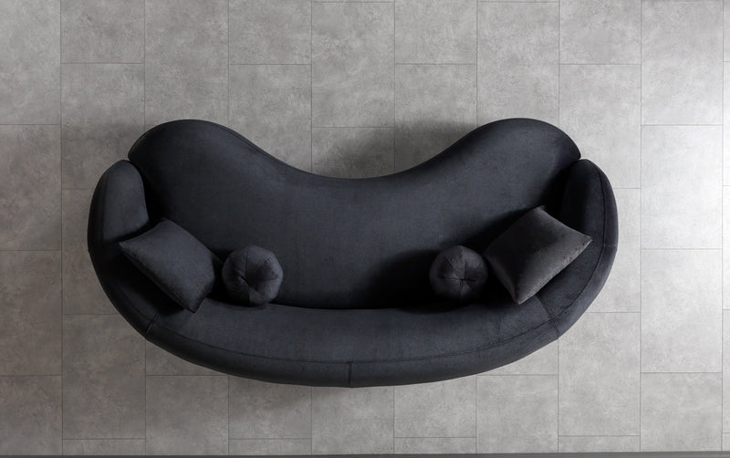 Bonita Black Velvet Sofa 91" & Loveseat 81" [ETA: 9/10]