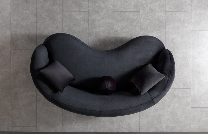 Bonita Black Velvet Sofa 91" & Loveseat 81" [ETA: 9/10]