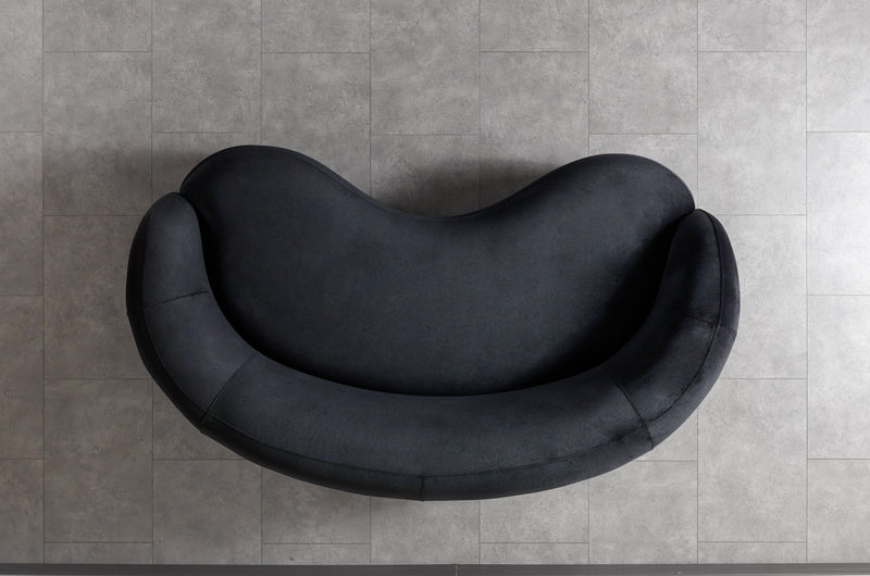 Bonita Black Velvet Sofa 91" & Loveseat 81" [ETA: 9/10]