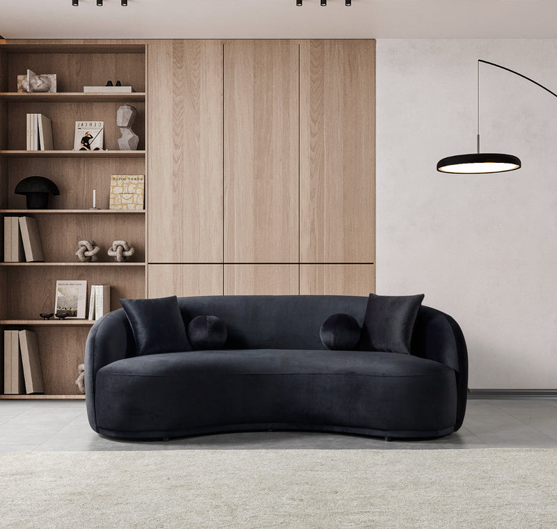 Bonita Black Velvet Sofa 91" & Loveseat 81" [ETA: 9/10]