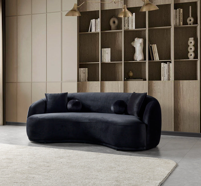 Bonita Black Velvet Sofa 91" & Loveseat 81" [ETA: 9/10]