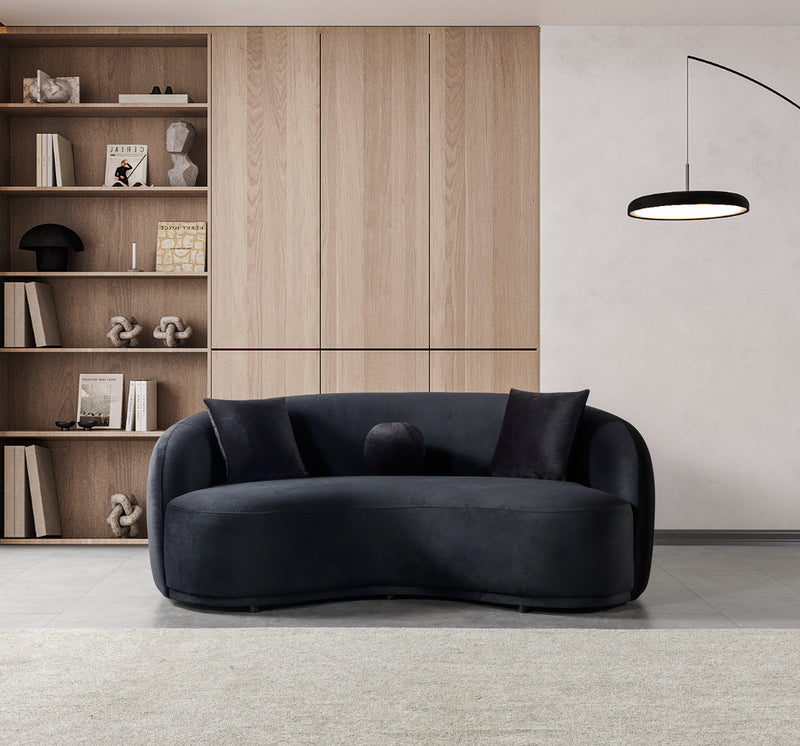 Bonita Black Velvet Sofa 91" & Loveseat 81" [ETA: 9/10]