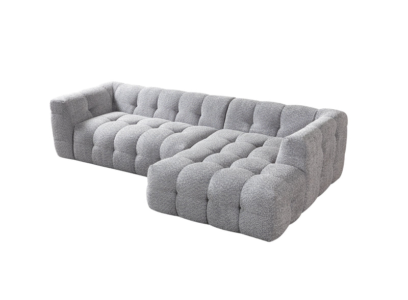 Ivy Gray Boucle RAF 110" Sectional